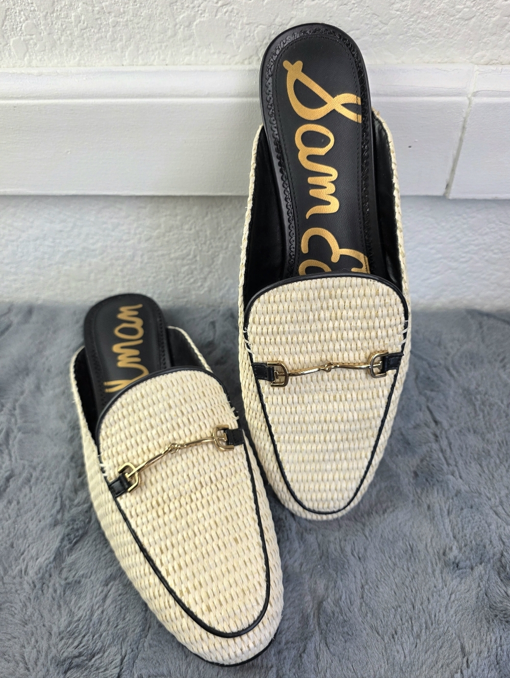 Sam Edelman Linnie, Linen Rafia Mules Size 10 - Picture 2 of 16